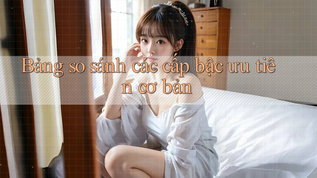 Bảng so sánh các cấp bậc ưu tiên cơ bản Bảng so sánh các cấp bậc ưu tiên cơ bản