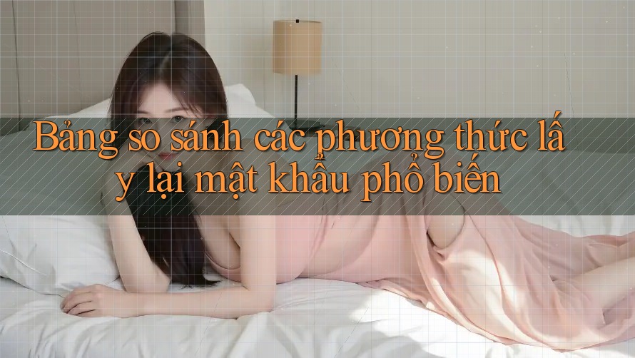 Bảng so sánh các phương thức lấy lại mật khẩu phổ biến