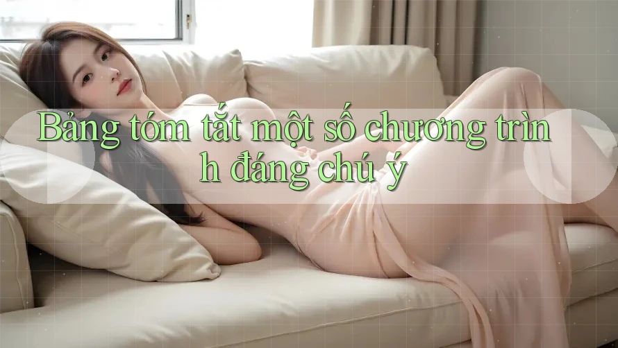 Bảng tóm tắt một số chương trình đáng chú ý