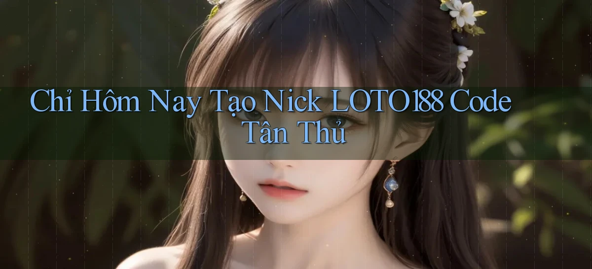 chỉ hôm nay tạo nick loto188 code tân thủ