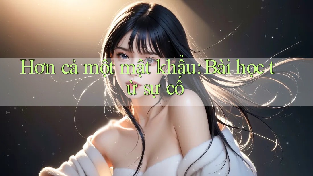 Hơn cả một mật khẩu: Bài học từ sự cố Hơn cả một mật khẩu: Bài học từ sự cố