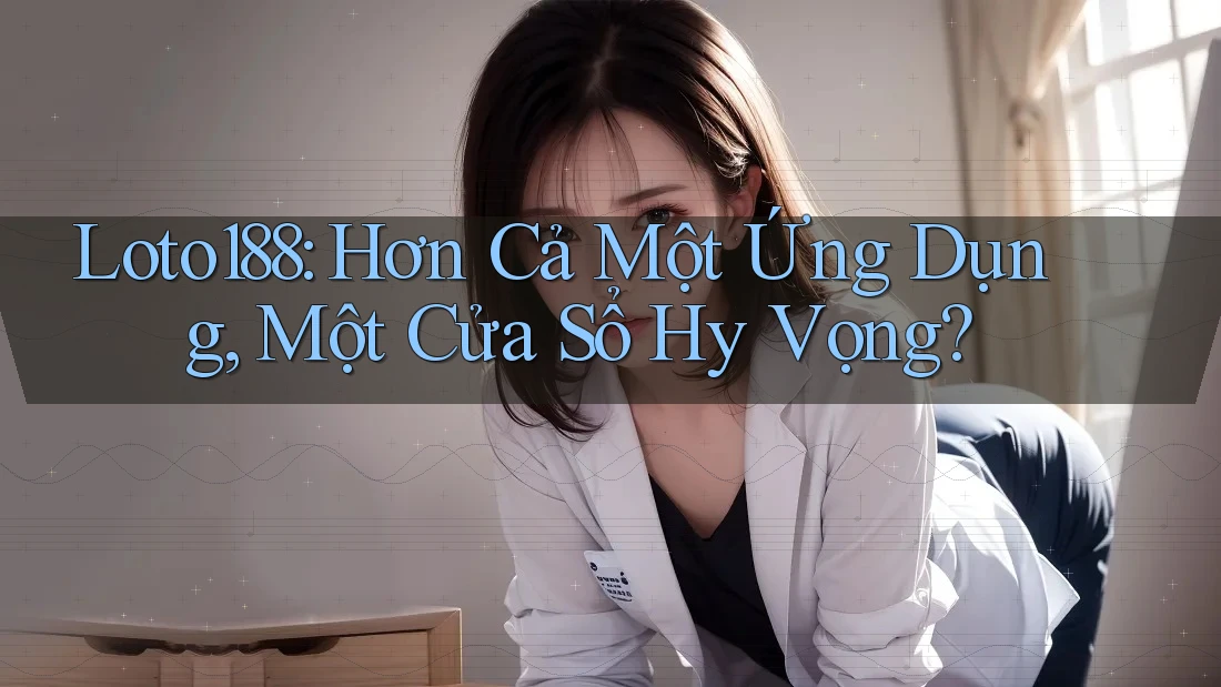 Loto188: Hơn Cả Một Ứng Dụng, Một Cửa Sổ Hy Vọng?