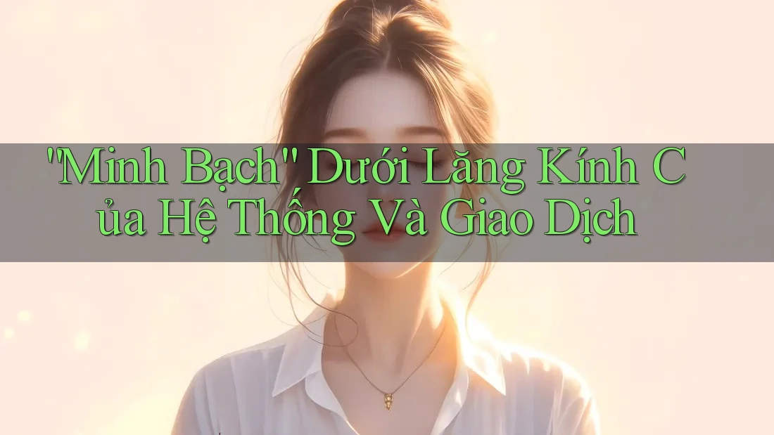 “Minh Bạch” Dưới Lăng Kính Của Hệ Thống Và Giao Dịch “Minh Bạch” Dưới Lăng Kính Của Hệ Thống Và Giao Dịch