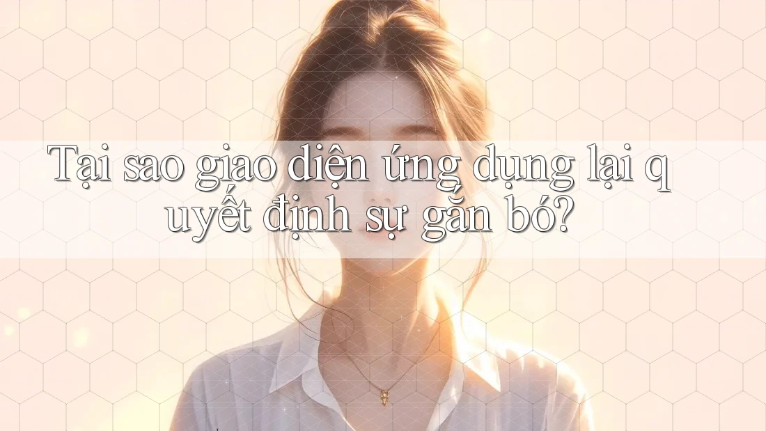 Tại sao giao diện ứng dụng lại quyết định sự gắn bó? Tại sao giao diện ứng dụng lại quyết định sự gắn bó?